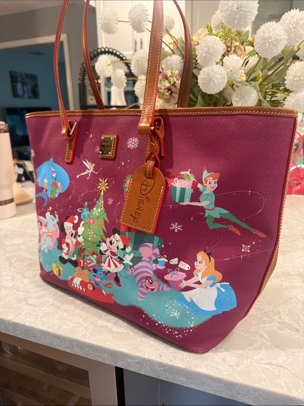 Dooney and Bourke Disney parks classic Christmas tote - Picture 2 of 10